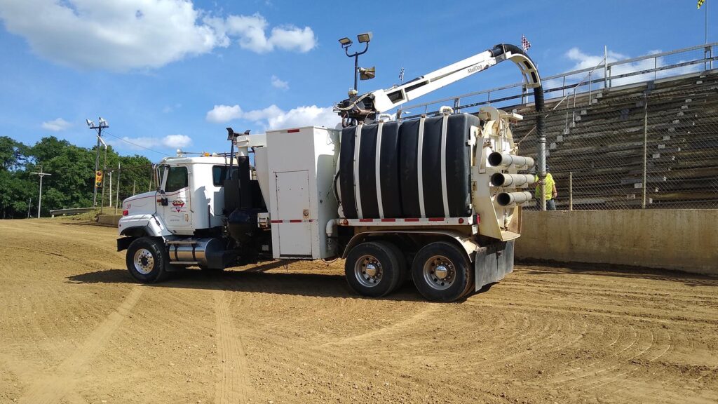High powered vacuum truck