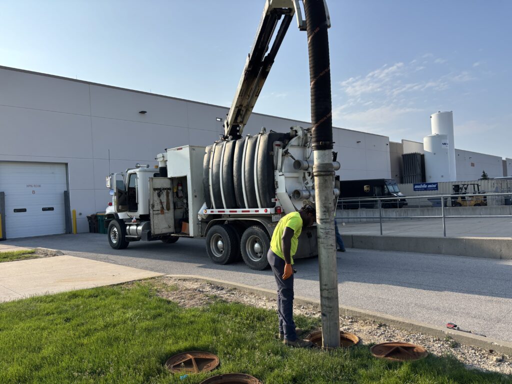 Oil Water Separator Cleaning in progress